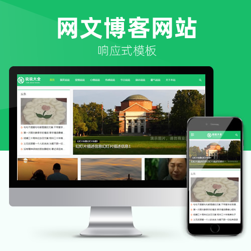 响应式博客文章资讯3种皮肤成品网站